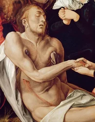 Detalj av Lamentation for Christ, 1500-03 (se 61055)